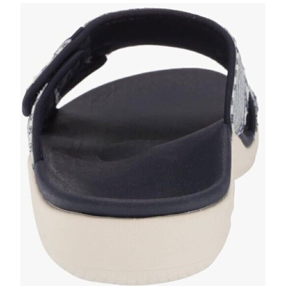 Spenco Nautical Navy Slide Sandal Womens‎ 9 D Arch Support Orthotic New - Picture 3 of 9